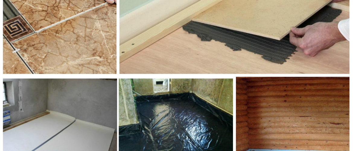 Как положить плитку на деревянный пол в ванной