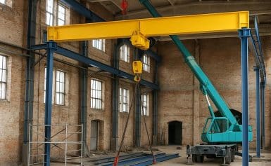 Реконструкция старого цеха под установку мостового крана