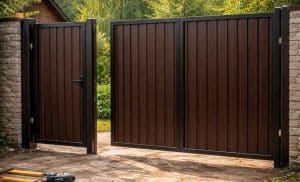 Распашные ворота с калиткой: как устроены и с какими нюансами сталкиваются при самостоятельном изготовлении