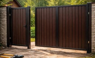 Распашные ворота с калиткой: как устроены и с какими нюансами сталкиваются при самостоятельном изготовлении