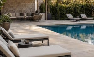Лаунж-зона у бассейна: мебель, материалы и планировка