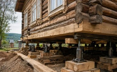 Подъём сруба при проблемах с фундаментом: что важно оценить до начала работ