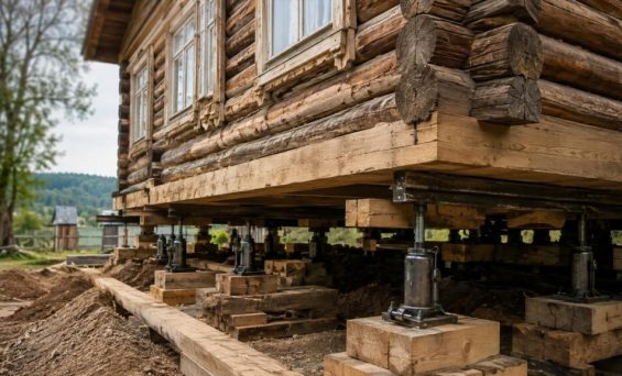 Подъём сруба при проблемах с фундаментом: что важно оценить до начала работ